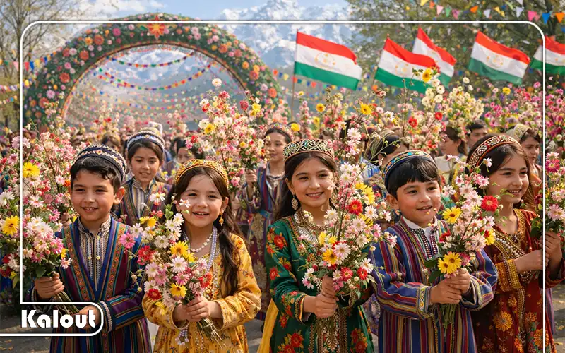 مراسم گل گردانی در تاجیکستان